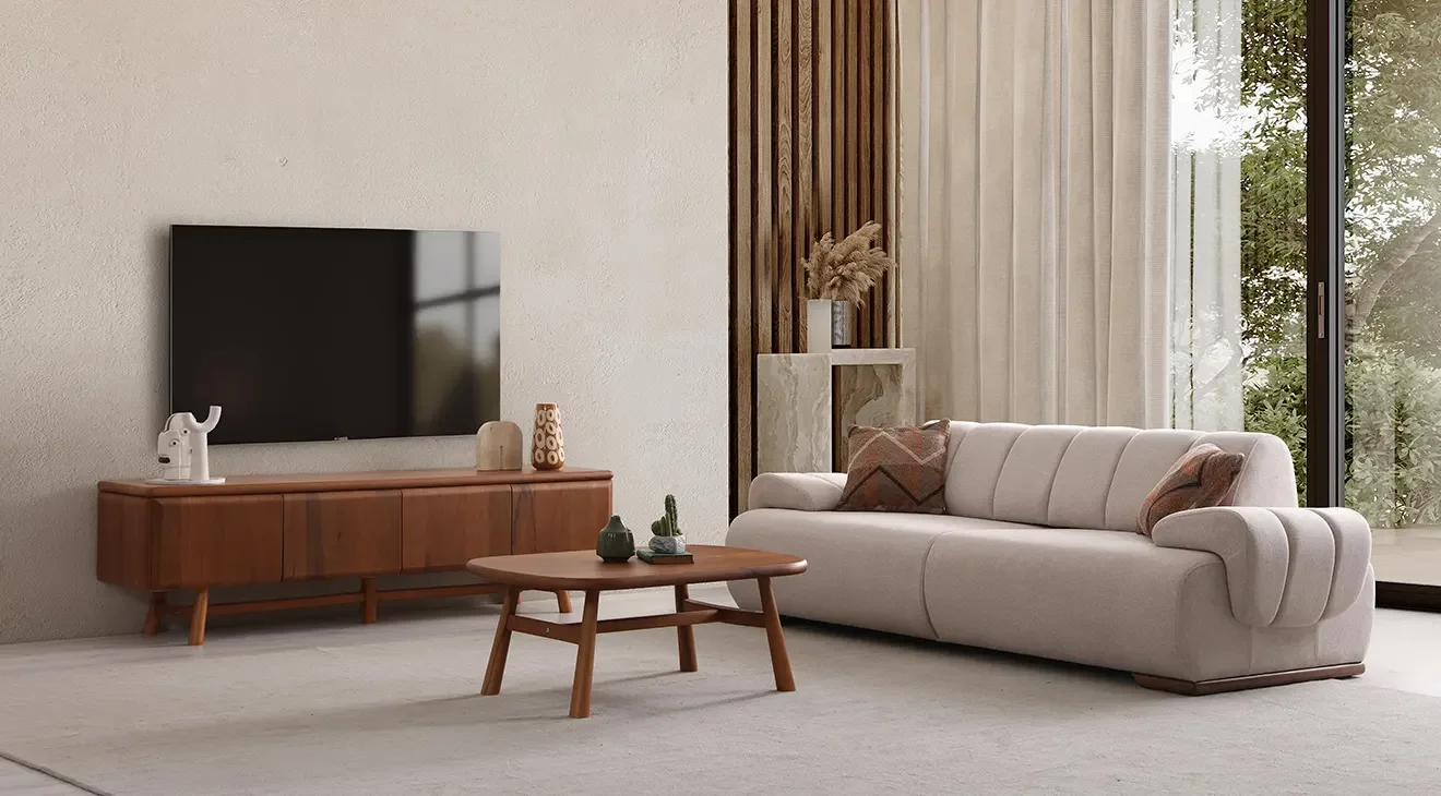 Truva Ahşap Ayaklı Tv Ünitesi