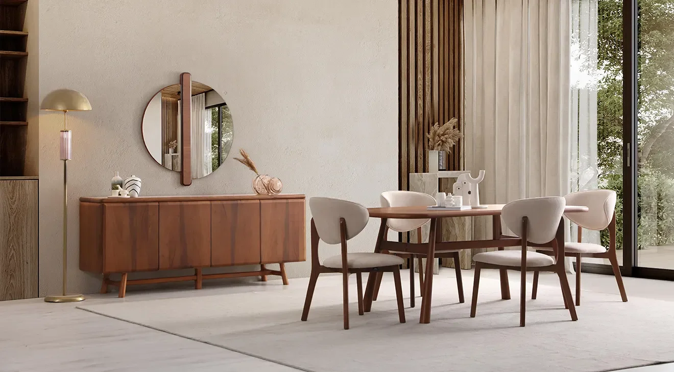 Truva Ahşap Ayaklı Yemek Odası takımı