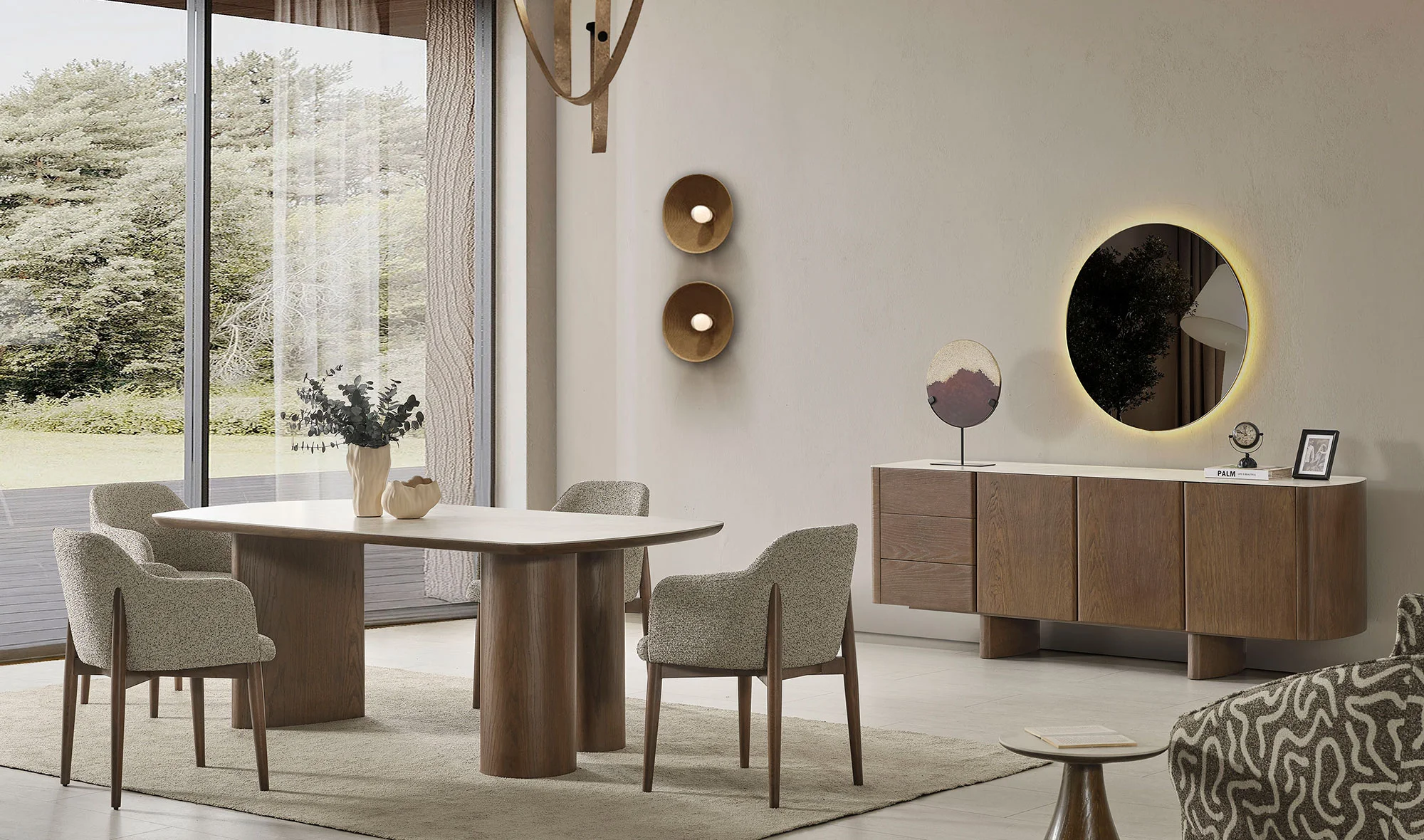 Konsol + Yemek masası + 6 sandalye