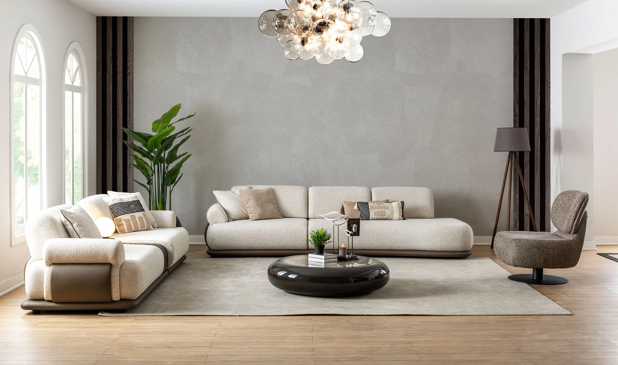 Dörtlü Koltuk + Üçlü Koltuk + Tekli Koltuk