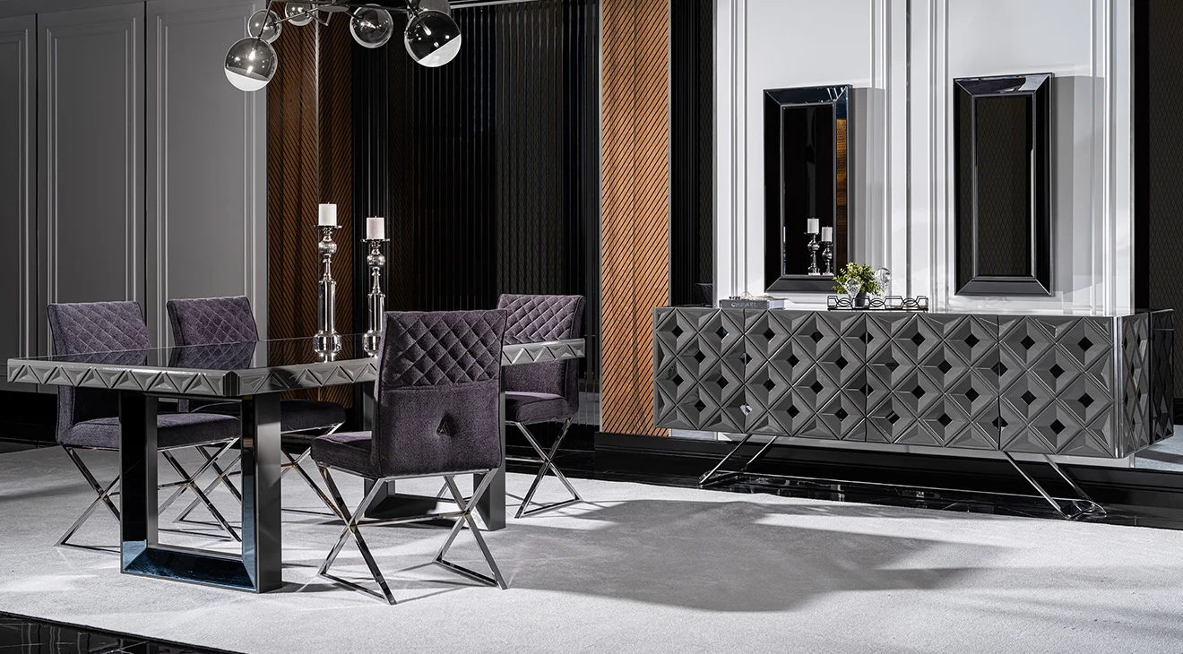 Viona Metal Ayaklı Yemek Odası Takımı