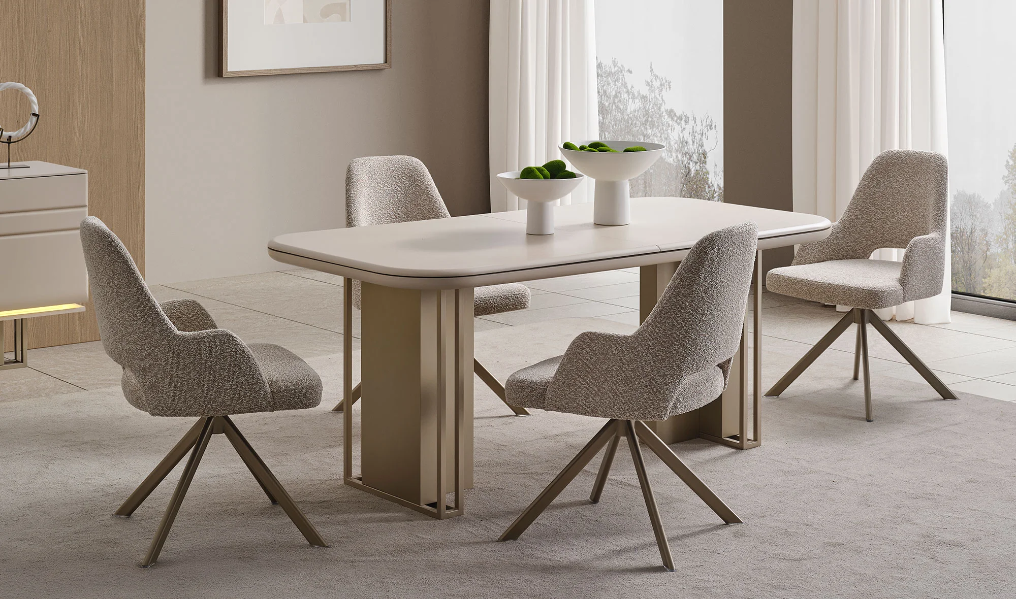 Açılır Yemek Masası + 6 Sandalye