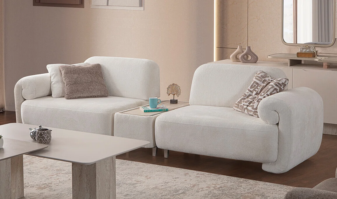 Vivo 3-Sitzer Sofa mit Beistelltisch