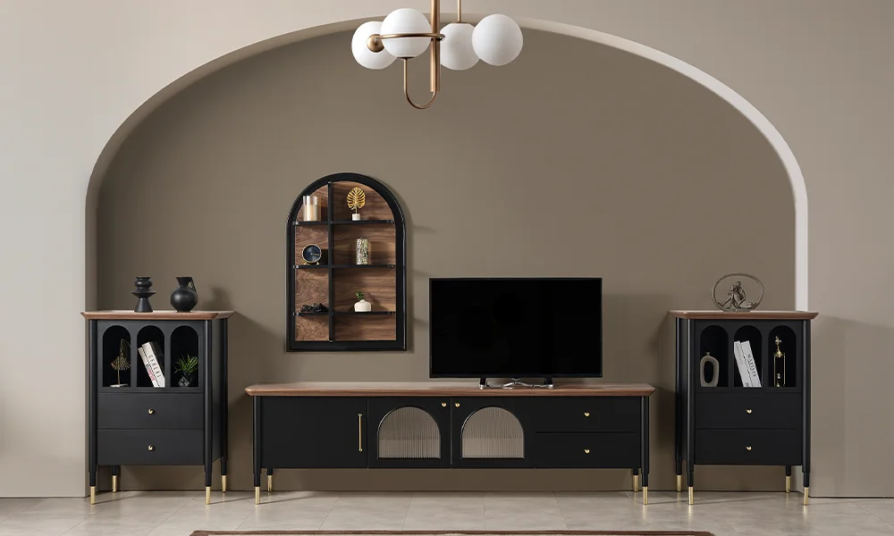 Yıldız Siyah Modern Tv Ünitesi