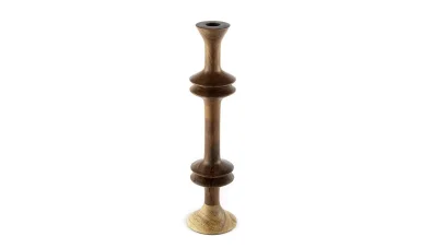 Ahşap Sütun Mumluk 10x37 cm