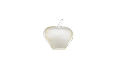 Altın Işıltılı Cam Elma 16x19 cm
