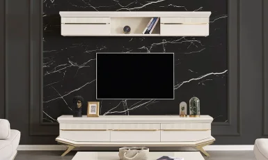 Angel Gold Metal Ayaklı Tv Ünitesi