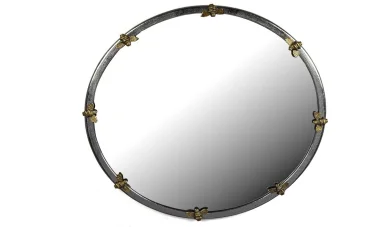 Antik Gri Metal Arılı Ayna