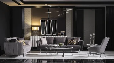 Aqua Metal Ayaklı Koltuk Takımı