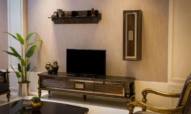 Art Deco Gold Üst Bloklu Tv Ünitesi