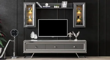 Asos Metal Ayaklı Tv Ünitesi (Antrasit)