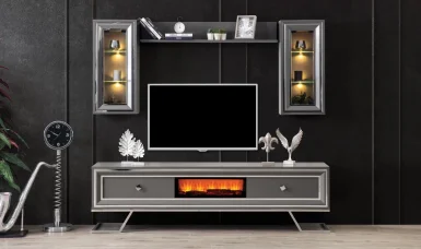 Asos Modern Şömineli Tv Ünitesi