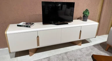 Best Ahşap Ayaklı Modern Tv Ünitesi