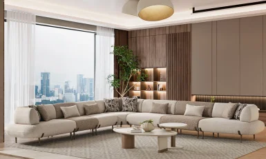 Candy Maxi Modern Yataklı Köşe Koltuk Takımı (375 x 435 cm)