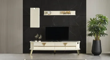 City Gold Metal Ayaklı Tv Ünitesi