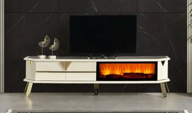 City Şömineli Tv Sehpası