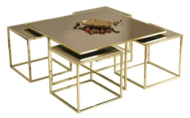 Deluks 138 Orta Sehpa - Gold
