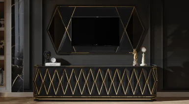 Diamond Siyah Luxury Tv Ünitesi