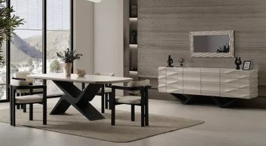 Dolunay Metal Ayaklı Yemek Odası Takımı