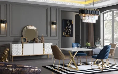 Dome Yemek Odası Takımı - Beyaz