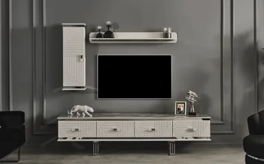 Dubai TV Ünitesi - Beyaz
