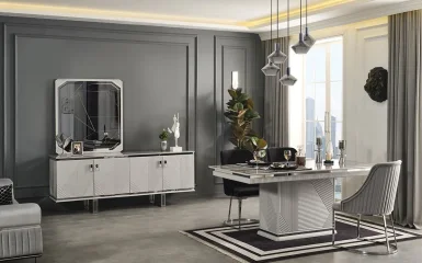 Dubai Yemek Odası Takımı - Beyaz