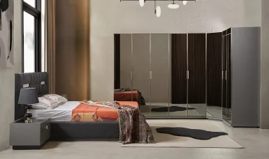 Grey Köşe Yatak Odası