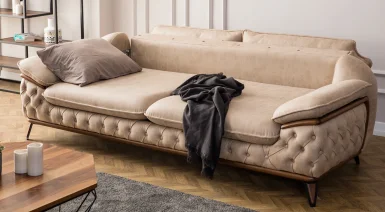 Jaguar Ahşap Ayaklı Yataklı Koltuk Takımı 2