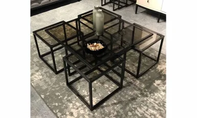 Kante Metal Ayaklı 4+1 Sehpa