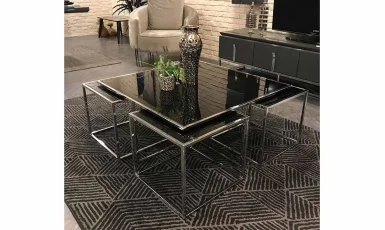 Kante Metal Ayaklı Krom 4+1 Sehpa