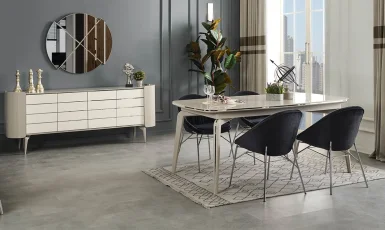 Karya Kum Taşı Yemek Odası Takımı