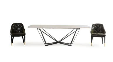 Lizza Metal Ayaklı Seramik Masa