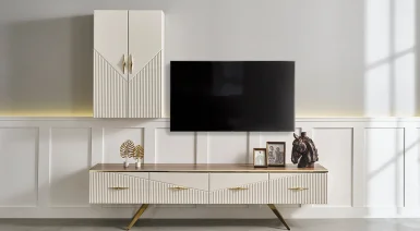 Lüxen Gold Metal Ayaklı TV Ünitesi