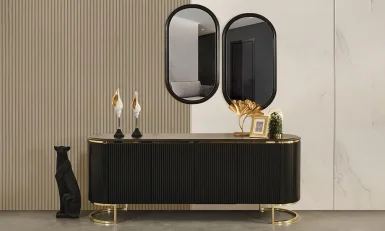 Lyon Siyah Modern Konsol