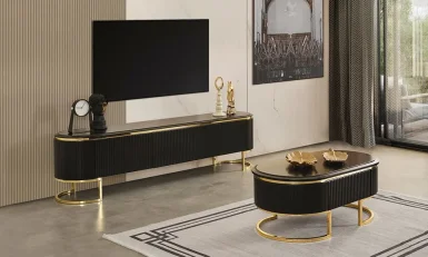 Lyon Siyah Modern Tv Ünitesi