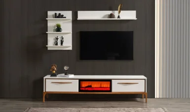 Masal Şömineli Tv Ünitesi