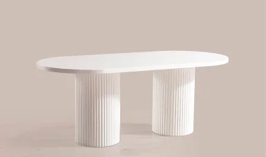 Merit Oval Mutfak Masası Ekru