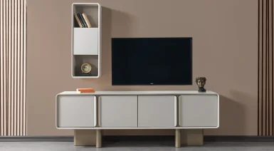 Nova Ahşap Ayaklı Modern Tv Ünitesi