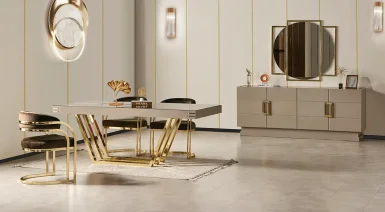 Pier Metal Ayaklı Modern Yemek Odası Takımı