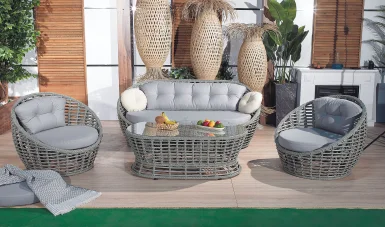 Afora Bahçe Koltuk Takımı - Füme