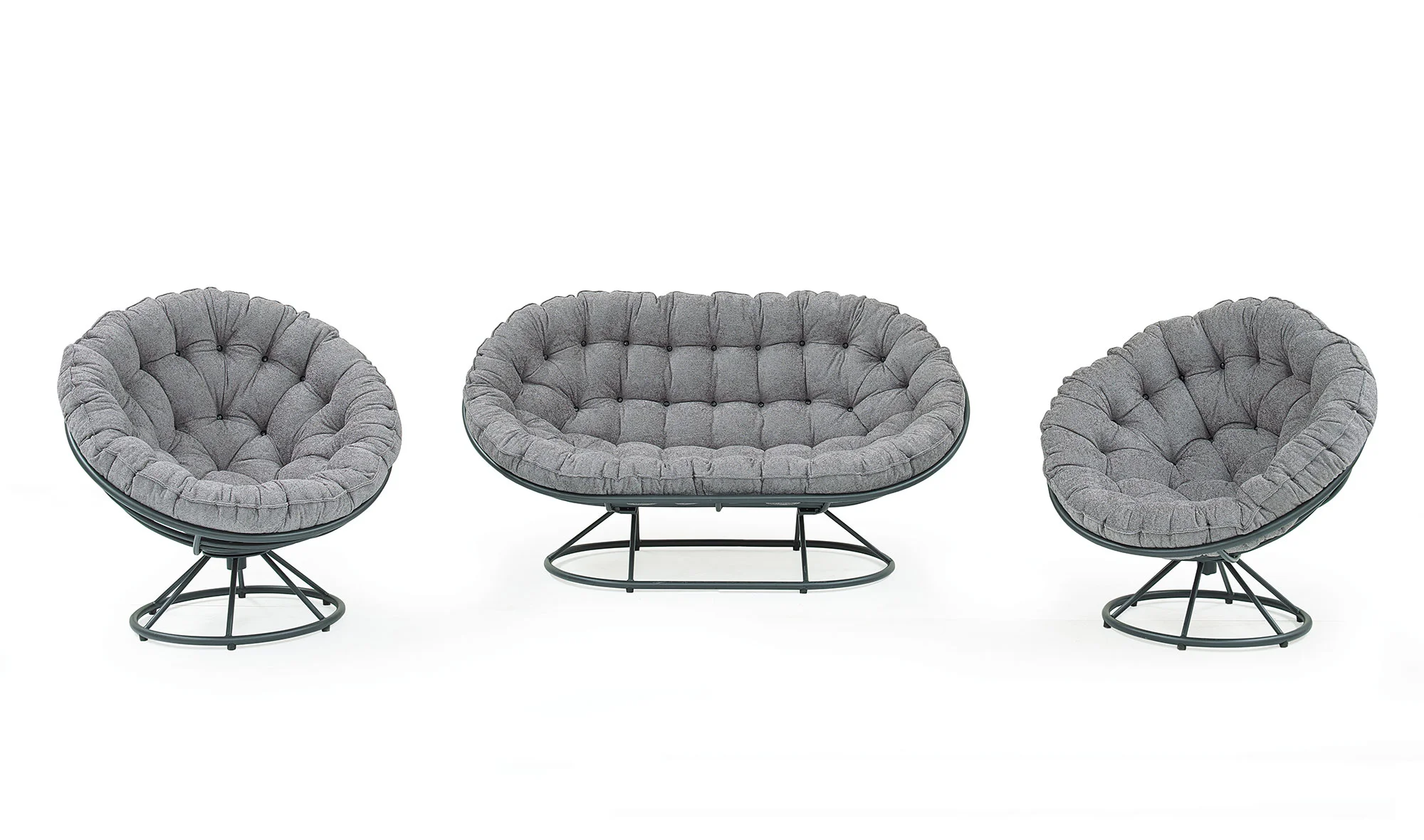 Edirne Gri Bahçe Koltuk Takımı