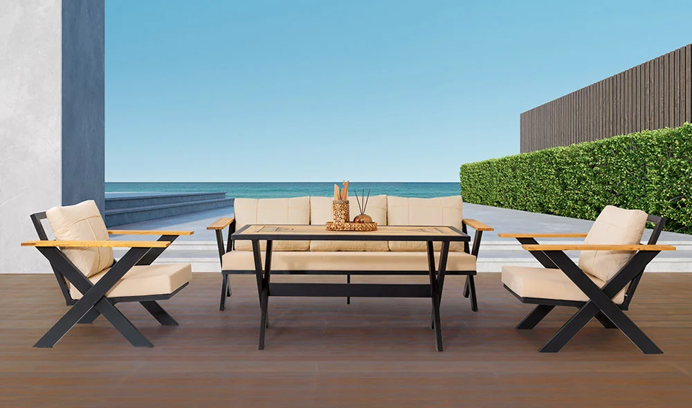 Ekol Bahçe Koltuk Takımı - Siyah