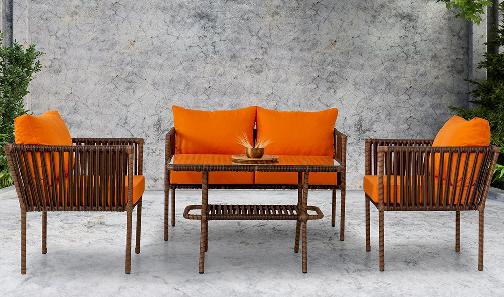 Eleni Bahçe Koltuk Takımı - Turuncu
