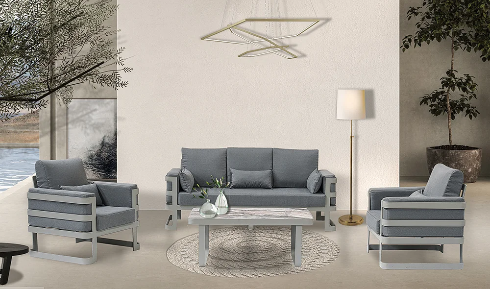 Elizya Bahçe Koltuk Takımı - Gri