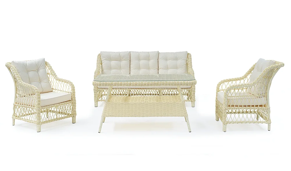 Kemer Bahçe Koltuk Takımı - Krem