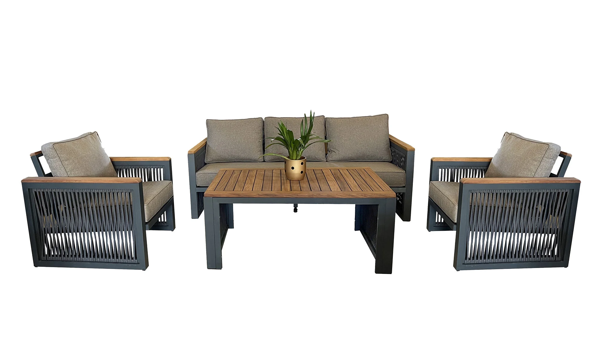 Marco Bahçe Koltuk Takımı - ?p Örgülü