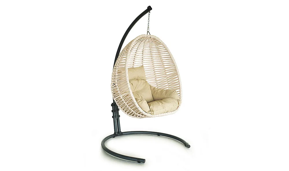 Mykonos Rattan Krem Balkon - Bahçe Salıncak