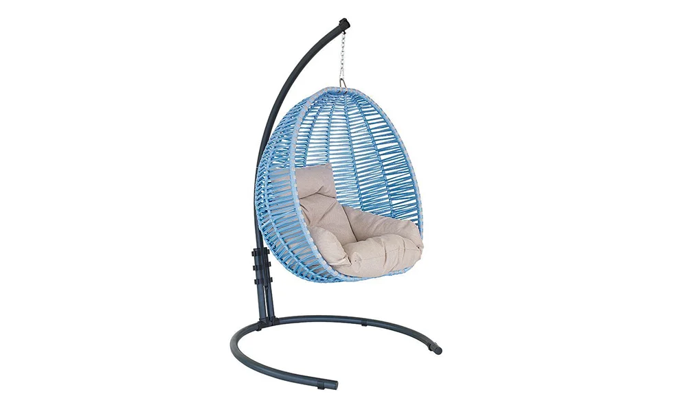 Mykonos Rattan Mavi Balkon - Bahçe Salıncak