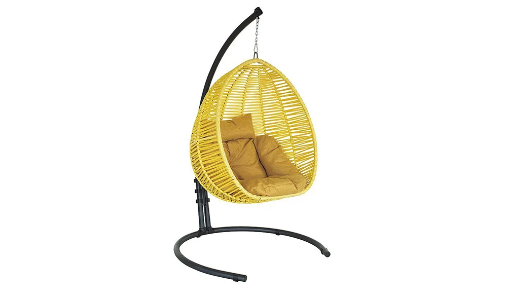 Mykonos Rattan Sarı Balkon - Bahçe Salıncak