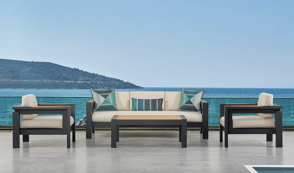 Rosalina Antrasit Bahçe Koltuk Takımı